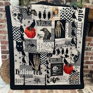 Halloween “Nevermore” throw blanket